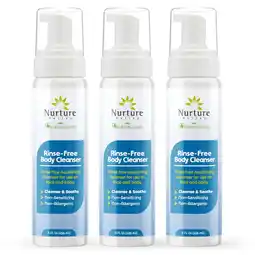 Walmart Nurture Valley Rinse-Free Body Wash, Waterless Foaming Cleansing Body Wash for Elderly, 8 oz, 3-Pack offer