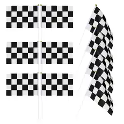 Walmart 10 Pcs Racing Signal Flag Ornament Checkered Flags for Race Track Car Party Supplies offer
