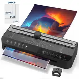 Walmart Crenova 9 Inch Smart Thermal Laminator Kit with A4 Lamination Sheets 20pcs, Corner Rounder offer