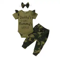 Walmart Odeerbi Baby Infant Boys Girls Outfit Sets Camouflage Layette Set Cotton Jumpsuit Newborn Clothes offer
