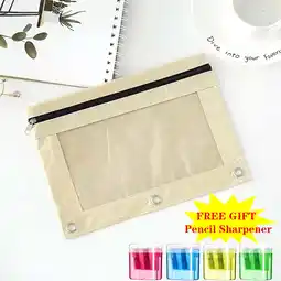 Walmart Sovlvnd Oxford Cloth Pencil Cases, Beige offer