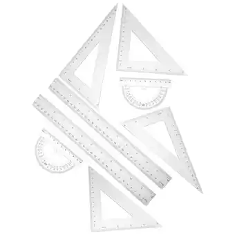 Walmart 2 Sets Triangle Ruler 30.70X3.00X0.10CM Transparent offer