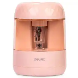 Walmart Deli Electric Pencil Sharpener Automatic Sharpener Pencil Sharpening Machine, Battery Operated,Pink offer