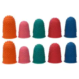 Walmart 10pcs Rubber Finger Tips Finger Pads Grips Thick Reusable Finger Protector offer
