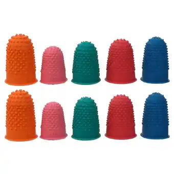 Walmart 10pcs Rubber Finger Tips Finger Pads Grips Thick Reusable Finger Protector offer