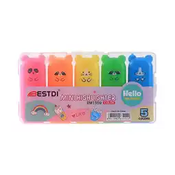 Walmart Yoloke Set of 5 Vivid Multi-Colored Highlighters - Includes 10ML Marker Pens in a Variety of Shades offer