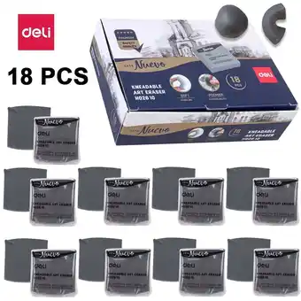 Walmart 18 Pack Pencil Eraser, Art Kneadable Erasers, Kneaded Rubber Erasers - Blend, Shade, Smooth, Correct offer