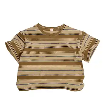 Walmart WUXIAN Child Tshirts Unisex Boys Girls Striped Casual Tops T-Shirt Tee Cute Streetwear offer