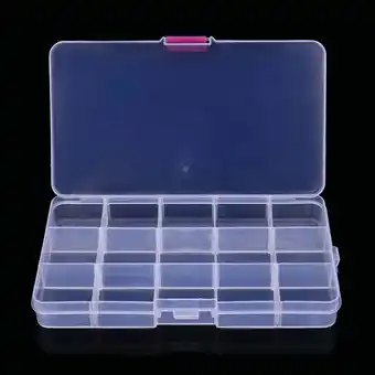 Walmart Moocorvic 15-Grid Plastic Organizer Box, White offer