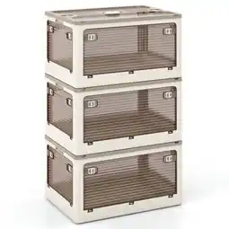 Walmart Kadyn 3-Pack Stackable Storage Bins with Lids with 5 Opening Ways-11.5 Gal offer