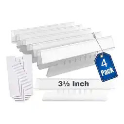 Walmart 1InTheOffice Clear Hanging Folder Tabs, and Inserts 3-1/2 x 5/8, 4/Pack (3 1/2) offer