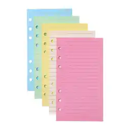 Walmart Eease A6 Colorful 6-Hole Ruled Refill Paper for Binder Planner - 50 Pages offer