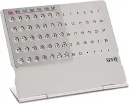 Walmart Perpetual Desktop Monthly Calendar Manual Setting Repeatedly Use for 100 Years offer