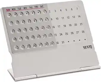 Walmart Perpetual Desktop Monthly Calendar Manual Setting Repeatedly Use for 100 Years offer