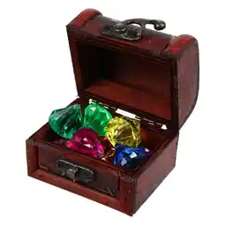 Walmart Gymnture Acrylic Pirate Treasure Chest Toy Box with Lock and Jewels for Kids offer