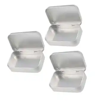 Walmart 3pcs Mini Size Empty Rectangular Storage Iron Box Mini Candle Iron Storage Box offer