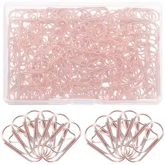 Walmart Raindrops Rose Gold Paper Clips for Clipping Metal Material Cute Memo Document Organizer 150pcs offer