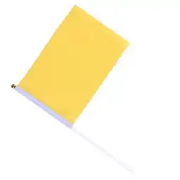 Walmart FRCOLOR 50 Pcs Mini Flags Hand Waving Flag Solid Color Flags 21.00X14.00X0.10CM Yellow offer