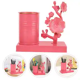 Walmart FRCOLOR Iron Plum Blossom Pen Holder Shape Organizers Office Desk Accessories Pink offer