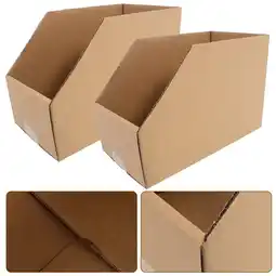 Walmart FRCOLOR 5 Pcs Organizing Parts Bins Boxes for Packaging Small Business Light Brown offer