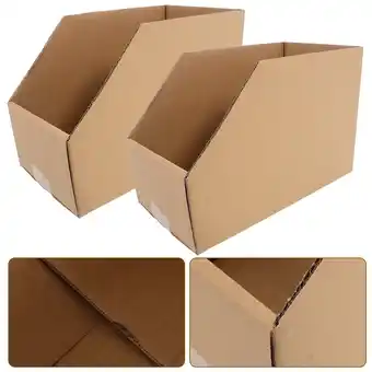 Walmart FRCOLOR 5 Pcs Organizing Parts Bins Boxes for Packaging Small Business Light Brown offer