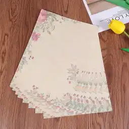 Walmart 50pcs Green Retro Writing Paper for Letter Writing with Vintage Patterns and Smooth Texture offer