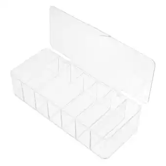 Walmart unbranded Clear Stand Storage Box Desk Organizer Cable Container Travel offer