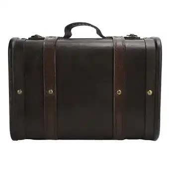 Walmart Retro Suitcase Wooden Storage Box Studio Decoration Window Display Photography Props Suitcase offer