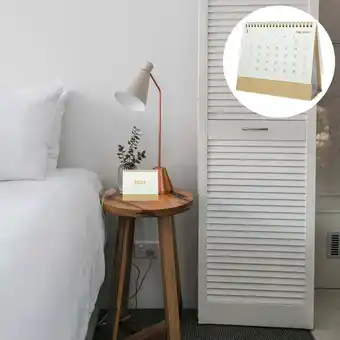 Walmart FRCOLOR 1Set White Paper Desktop Calendar Standing Spiral Design for Adults Office Use offer