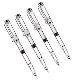 Walmart 4 Pcs Steel Pen Piston Ink Fountain Signature Japanese Students Pens Absorber Blot White Resin offer