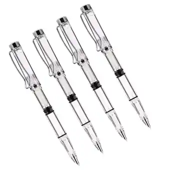 Walmart 4 Pcs Steel Pen Piston Ink Fountain Signature Japanese Students Pens Absorber Blot White Resin offer