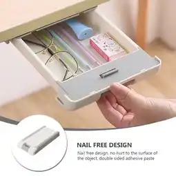 Walmart FRCOLOR under Desk Storage Organizer -up Hidden Drawer Table Bottom Office Grey offer