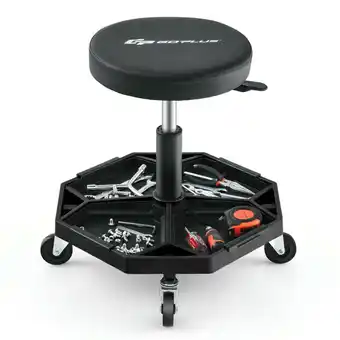 Walmart Kadyn 330 LBS Capacity Pneumatic Rolling Mechanic Stool with Padded Seat-Black offer