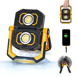 Walmart FORTO Portable Led Work Light, 2000Lms 8 Modes IP67 Waterproof, Lithium Battery Lamp offer
