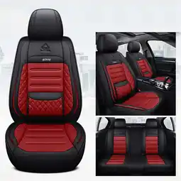 Walmart Luxury Fiber Leather Car SUV Seat Covers 5-Sits Front + Rear Cushions Universal offer