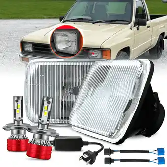 Walmart Pair 5x7 7x6 H6054 LED Headlights Hi/Lo DRL for Toyota Pickup 82-95 Tacoma 1995-1997 offer