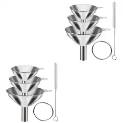 Walmart 2 Sets Stainless Steel Funnel Food Stainless Steel Canning Funnel Funil Funnel Kitchen offer