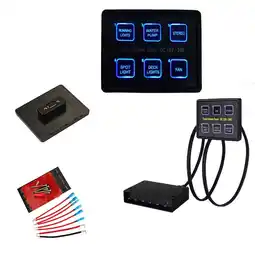 Walmart 6Gang LED Touch Screen Switch Control Panel for Car Pickup Boat Truck 12/24V offer