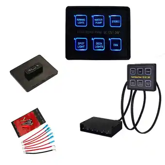 Walmart 6Gang LED Touch Screen Switch Control Panel for Car Pickup Boat Truck 12/24V offer