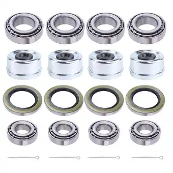 Walmart iSpchen 4Pack Trailer Hub Wheel Bearing Kits 14125 25580 8 Lug 6000-7000lb Axles offer