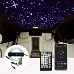 Walmart APP Bluetooth Control Car LED RGB Atmosphere Fiber Light Bar Universal DC 12V offer