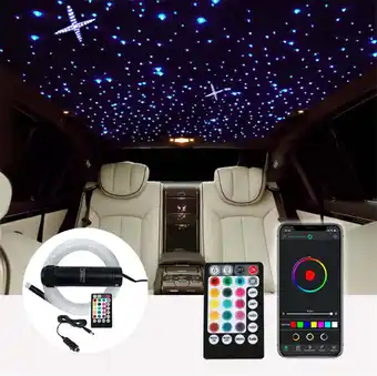 Walmart APP Bluetooth Control Car LED RGB Atmosphere Fiber Light Bar Universal DC 12V offer