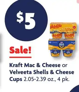 Family Dollar Kraft Mac & Cheese or Velveeta Shells & Cheese Cups offer