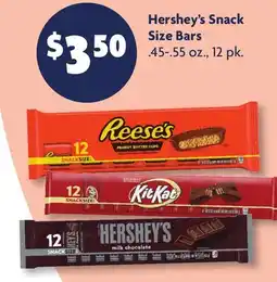 Family Dollar Hershey's Snack Size Bars offer