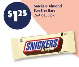 Family Dollar Snickers Almond Fun Size Bars offer