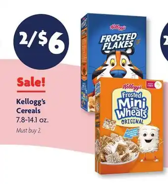 Family Dollar Kellogg's Cereals offer