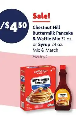 Family Dollar Chestnut Hill Buttermilk Pancake & Waffle Mix 32 oz. or Syrup 24 oz offer