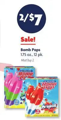 Family Dollar Bomb Pops offer