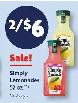 Family Dollar Simply Lemonades offer