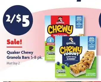 Family Dollar Quaker Chewy Granola Bars offer